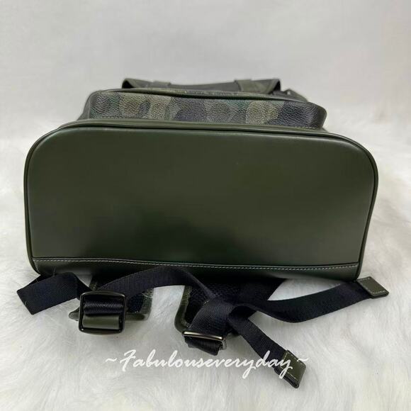 COACH MEN'S Signature Camo League Flap Backpack In Signature Camo CAF98 NWT - Picture 9 of 10